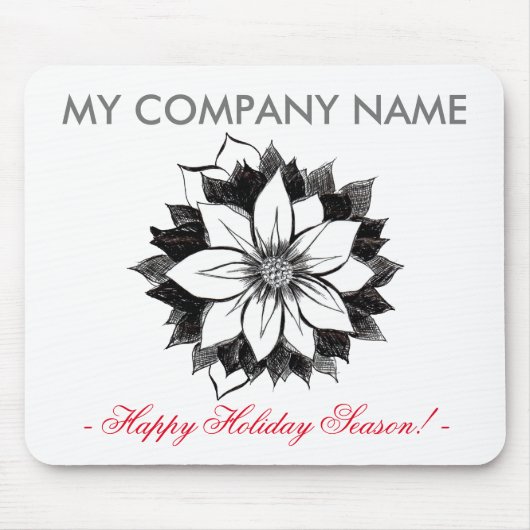 クラシックなポインセチアのマウスパッド マウスパッド (正面)