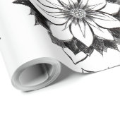 クラシックなポインセチアの包装紙 ラッピングペーパー (ロールコーナー)