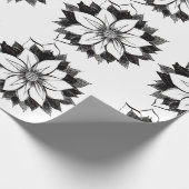 クラシックなポインセチアの包装紙 ラッピングペーパー (角)