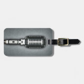 クラシックなマイクロフォン ラゲッジタグ (正面横)