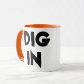 クラシックなマグ"の"発掘(赤いハンドルと) マグカップ (正面左)