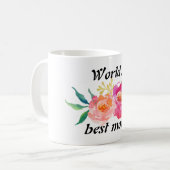 クラシックなマグ: 世界のベストのお母さん コーヒーマグカップ (正面左)