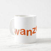 クラシックなマグ-白のKwanzooのロゴ コーヒーマグカップ (正面左)