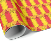 クラシックなマスタードおよびケチャップの香辛料のボトル ラッピングペーパー (ロールコーナー)