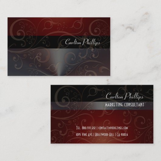 クラシックなマーケティングコンサルタントの名刺 名刺 (正面/裏面)