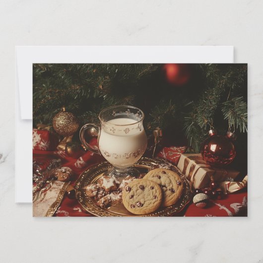 クラシックなミルクとクッキー 招待状 (正面)