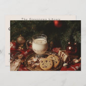 クラシックなミルクとクッキー 招待状 (正面/裏面)