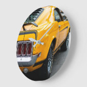 クラシックなムスタングによってすごい車 ラージ壁時計 (傾斜)