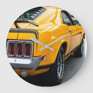 クラシックなムスタングによってすごい車 ラージ壁時計