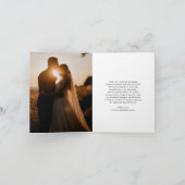 クラシックなモノクロ写真のエレガントな結婚式 サンキューカード (内部)