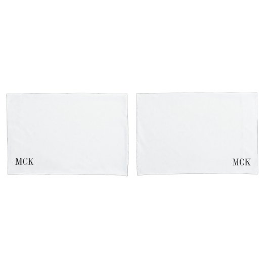 クラシックなモノグラムのカスタムな枕箱 枕カバー (フロントセット)