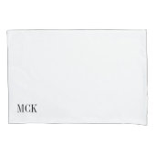 クラシックなモノグラムのカスタムな枕箱 枕カバー (正面左)