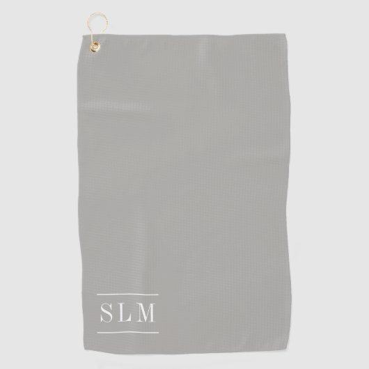 クラシックなモノグラムのゴルフタオル ゴルフタオル (正面)