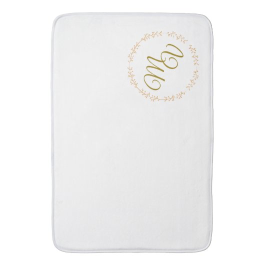 クラシックなモノグラムのバス・マット-サイズの選択 バスマット (正面縦)