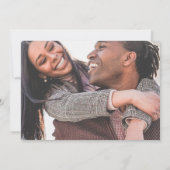 クラシックなモノグラムの白黒写真 ウェディング 招待状 (裏面)