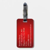 クラシックなモノグラム ラゲッジタグ (裏面縦)