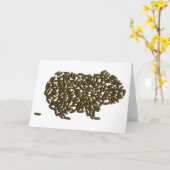 クラシックなモルモット カード (黄色い花)