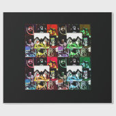 クラシックなモンスターの覆い ラッピングペーパー (フラット)