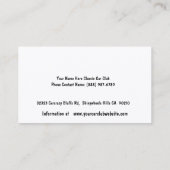 クラシックなモーターショーまたはクラブのための入場のチケット 名刺 (裏面)