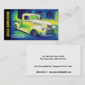 クラシックなモーターショーまたはクラブのための入場のチケット 名刺 (正面/裏面)