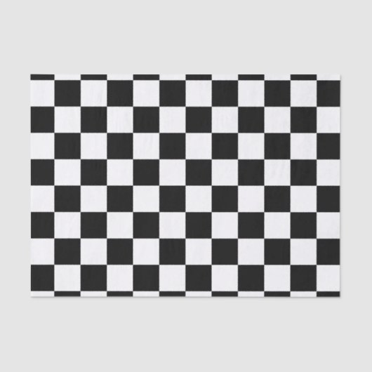 クラシックなモータースポーツの格子縞Chequeredチェック模様の旗 薄葉紙 (正面)