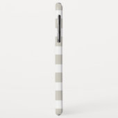 クラシックなリネンベージュ色ストライプ-パーソナライズな名前 Case-Mate iPhoneケース (裏面/左)