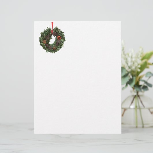 クラシックなリースのクリスマスの手紙 (スタンド正面)