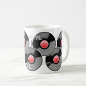 クラシックなレコードのマグ コーヒーマグカップ (正面右)