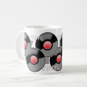 クラシックなレコードのマグ コーヒーマグカップ (正面左)