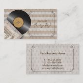 クラシックなレコードクラブDJの音楽業界カード 名刺 (正面/裏面)