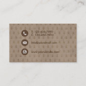 クラシックなレコードクラブDJの音楽業界カード 名刺 (裏面)