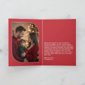 クラシックなレトロな楽しさ レトロなクリスマスの写真 シーズンカード (内部)
