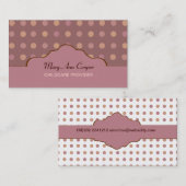 クラシックなレトロの水玉模様 名刺 (正面/裏面)