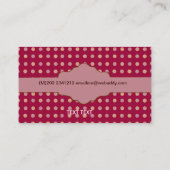 クラシックなレトロの水玉模様 名刺 (裏面)