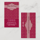 クラシックなレトロの水玉模様 名刺 (正面/裏面)