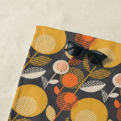 クラシックなレトロの花パターン ビーチタオル (インサイチュ)