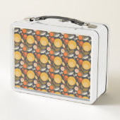 クラシックなレトロの花パターン メタルランチボックス (裏面)