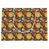 クラシックなレトロの花パターン ラージペーパーバッグ (正面)