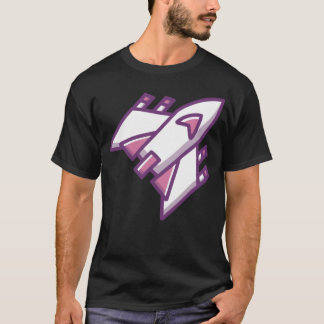 クラシックなレトロゲームの宇宙船  楽しい Tシャツ