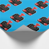 クラシックなレトロ80sの競争のプロジョイスティック ラッピングペーパー (角)