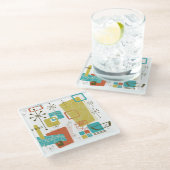 クラシックなレトロ ガラスコースター (アングル)