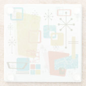 クラシックなレトロ ガラスコースター (裏面)