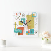 クラシックなレトロ スクエア壁時計 (ホーム)