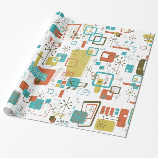 クラシックなレトロ ラッピングペーパー (アンロールド)