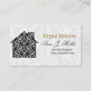 クラシックなレースの家のインテリア・デザイナー 名刺