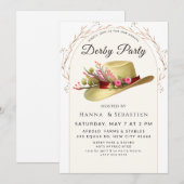 クラシックなレースデーのお祝い 招待状 (正面/裏面)