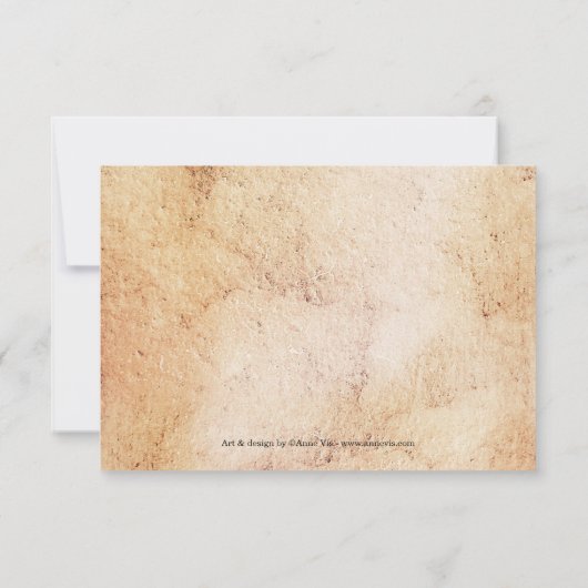 クラシックなワインのテーマかブドウ園RSVPの招待状 出欠カード (裏面)