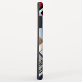 クラシックなヴィンテージのアイスホッケーのパッチワークのワイシャツ及びパック Case-Mate iPhoneケース (裏面/右)