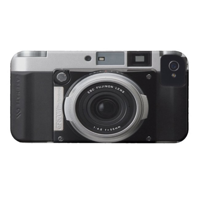 クラシックなヴィンテージのカメラの箱カバー Case-Mate iPhoneケース (裏面横)