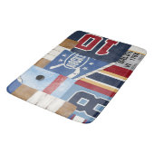 クラシックなヴィンテージのパッチワークの昔のホッケー バスマット (アングル)